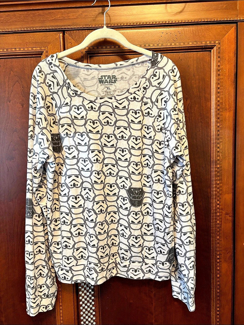 Star Wars Stormtrooper Print Long Sleeve Tee White XL